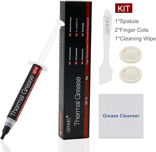 Miniatura 4 de GT-X Pasta Térmica CPU (0.21 oz) Compuesto Térmico (>12.8W/m.k), Pasta Compuesta para Disipador de Calor, Alto Rendimiento Basado en Carbono, Grasa