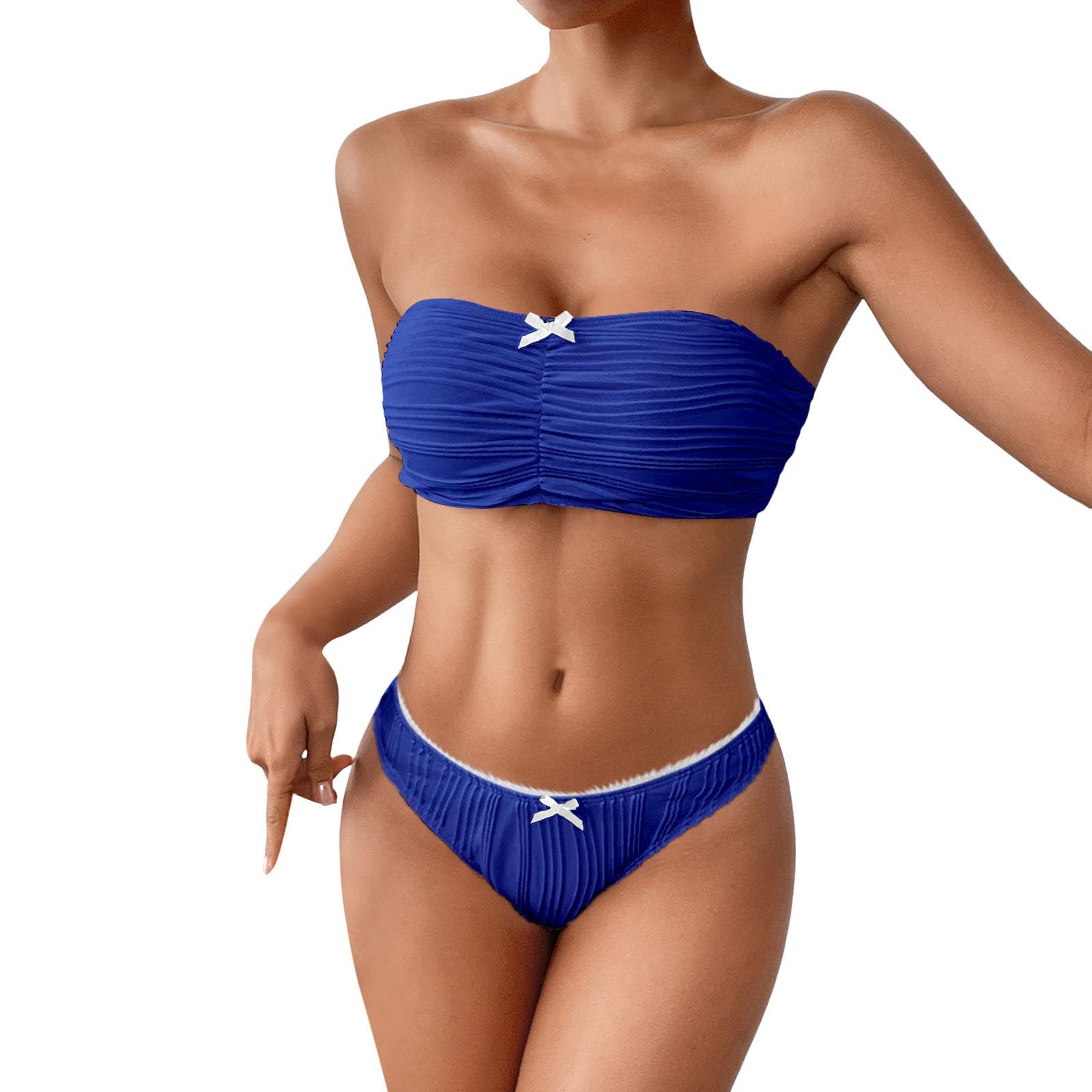 Damski zestaw bikini New Border Plain Tube Top Europejski seksowny strój kąpielowy z rozcięciem, beżowy, S