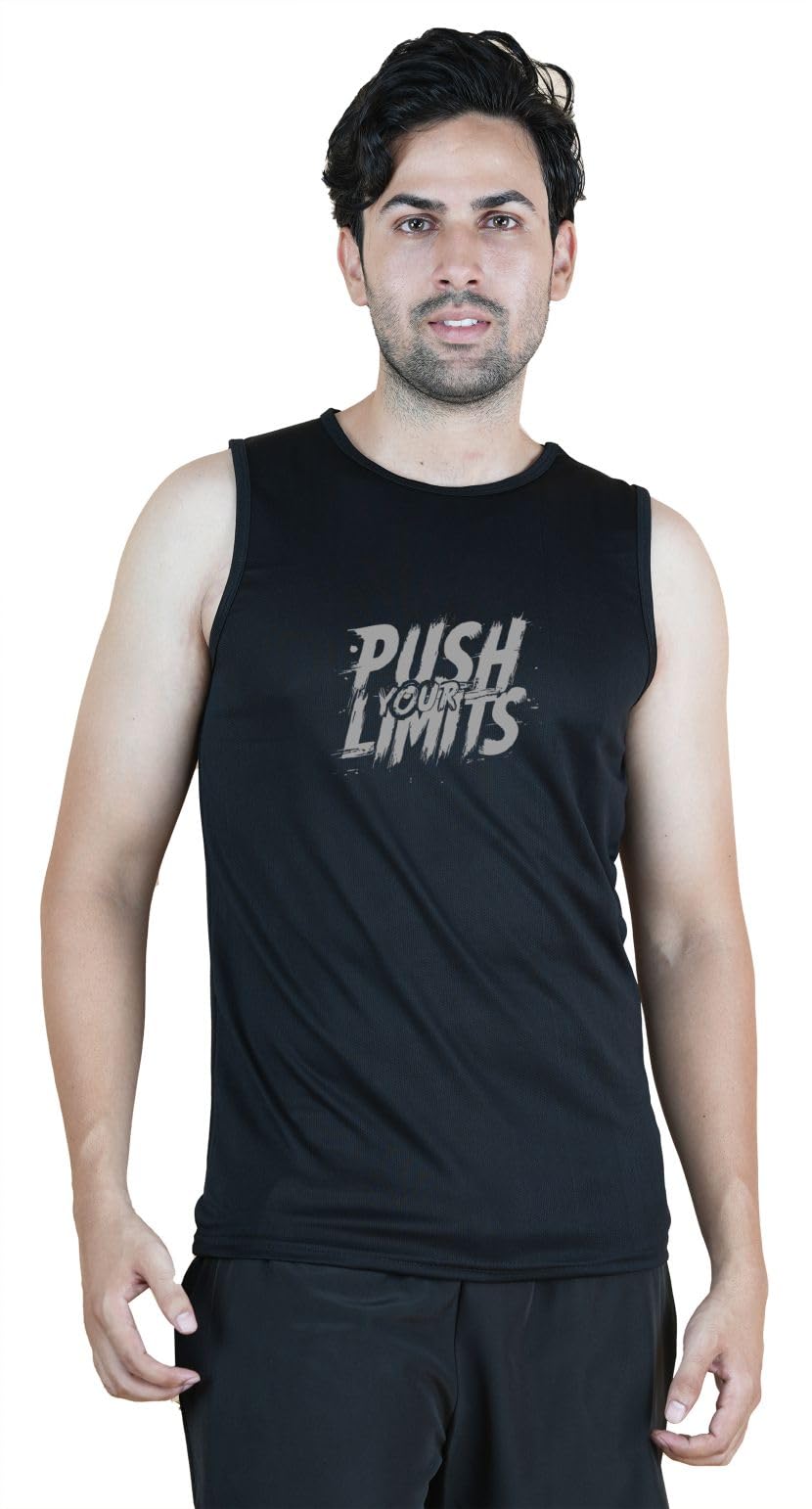 Men's Sleeveless Polyster Gym Vest | Sports Vest for Workout, Running & Training-picture-11