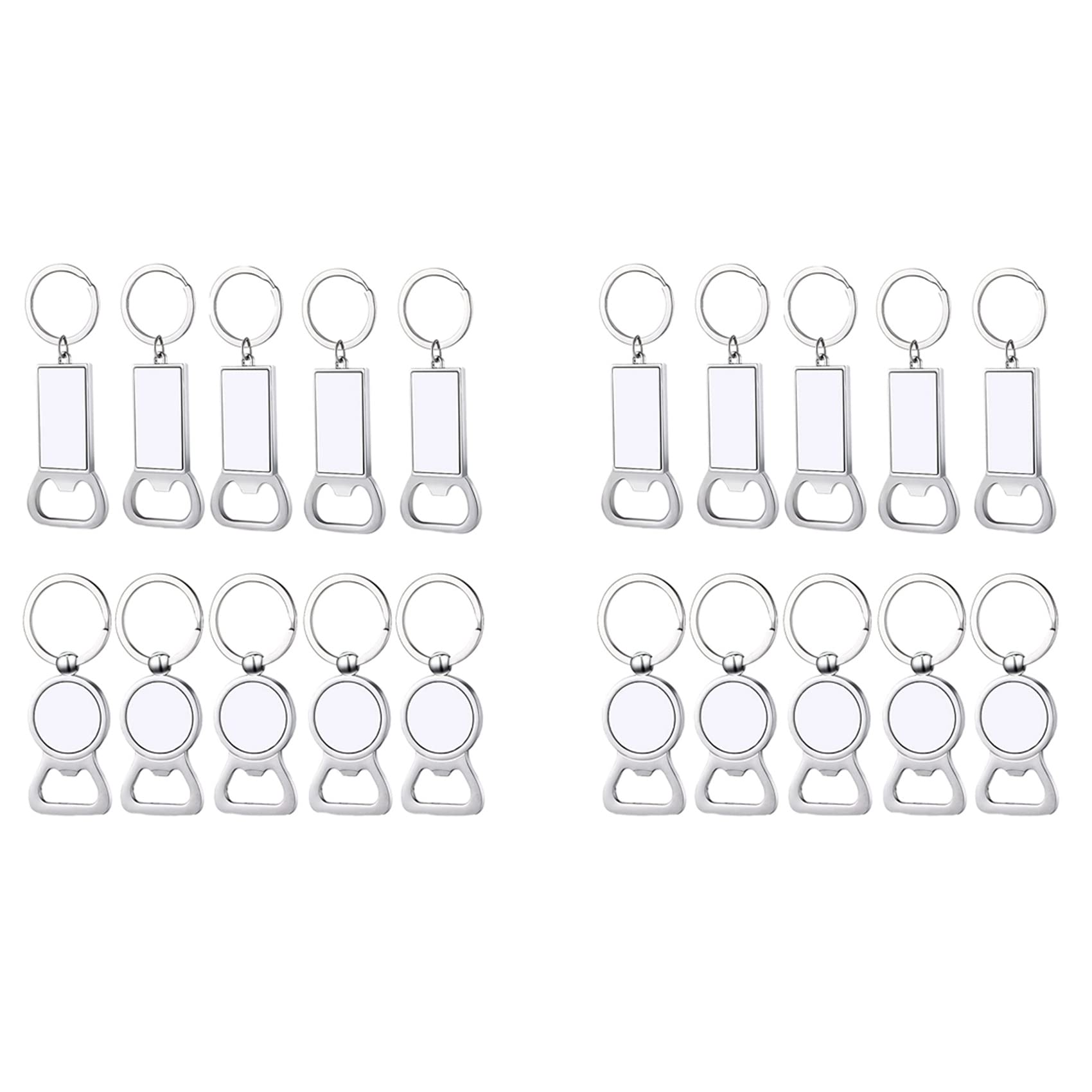Porte-clés sublimation décapsuleur en aluminium pour cadeaux d'invités de mariage