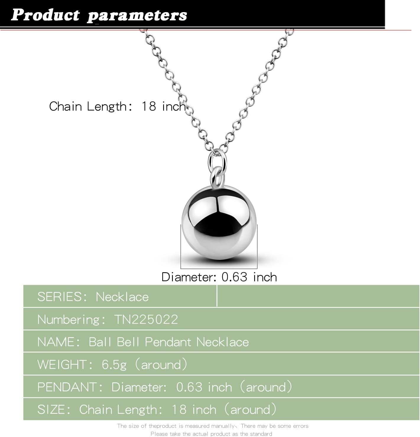 Dankadi Fashion Silver Harmony Ball Necklace Brilliant Chime Bola 20MM Pendant Choker 18" 20" 22" Beads Chain O-Chain Women Jewelry Gifts For Pet Cats & Dogs - Image 3