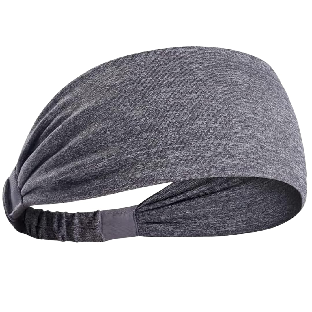 PlutoProm Sport Headband for Men and Women - Workout & Running, Gym Workout,Yoga Sweatband-All Sports Wear Headband Fitness Band Unisex Breathable (Black & White) (Grey) (B0CLB67MP6) Amazon Price History, Amazon Price Tracker