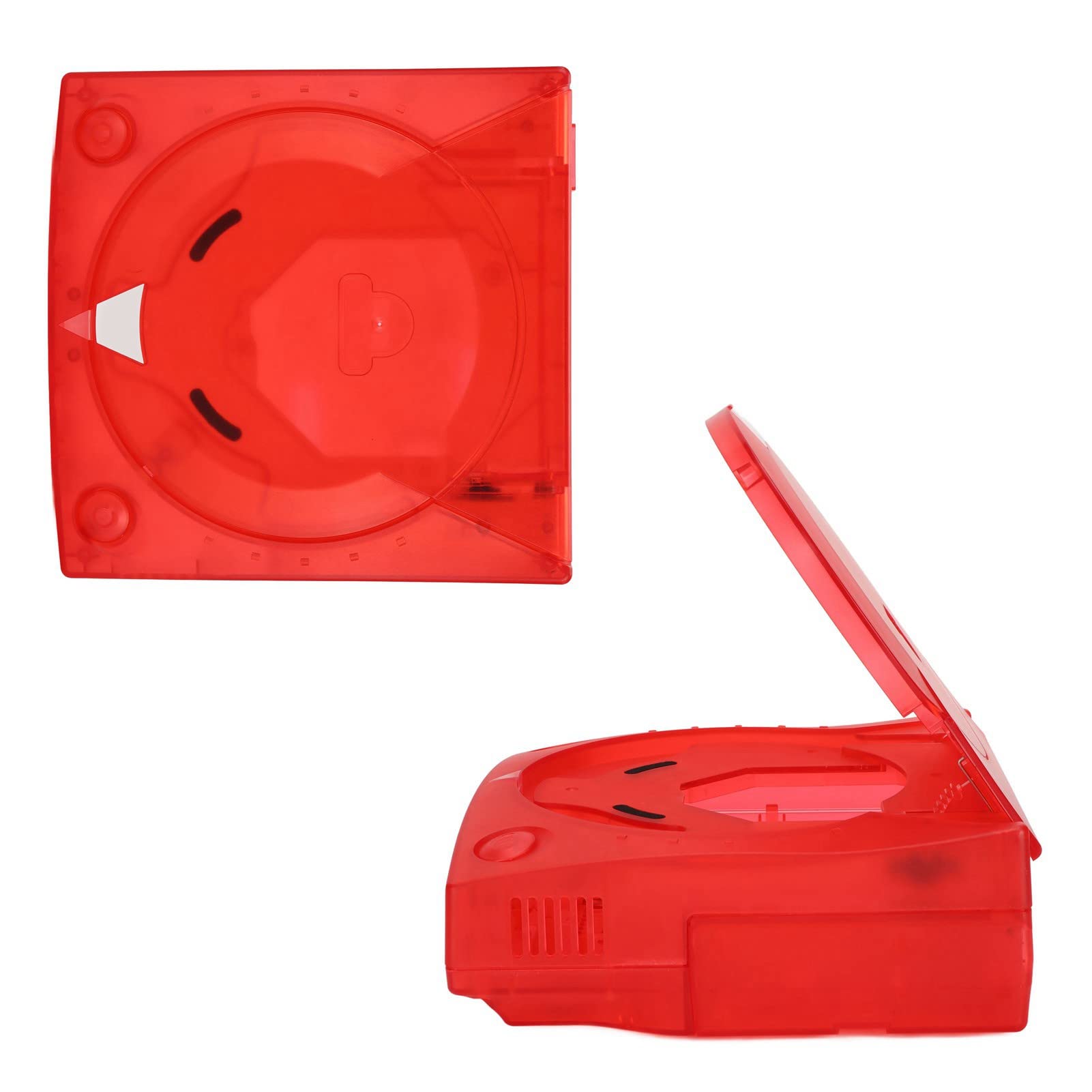 para Caja translúcida DC, Carcasa Protectora para Consola de Videojuegos Retro, Cubierta roja translúcida de Material ABS con diseño Que Absorbe los Golpes, Carcasa de Repuesto