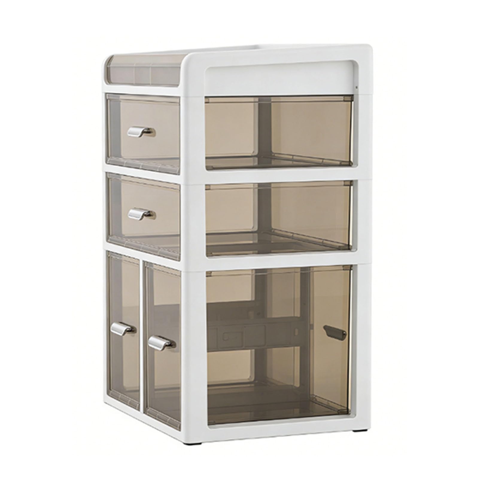 Organizer da Scrivania Multifunzionale con Cassetti Trasparenti Elegante Scatola Portaoggetti per Ufficio e Studio 11,8 X 7,9 X 19,1 Pollici (#1)