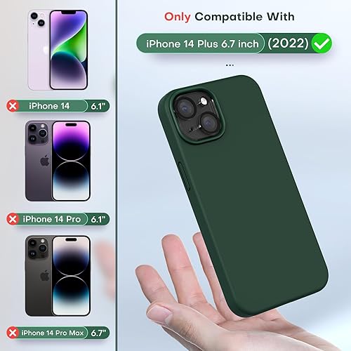 Vista 80 de TOCOL - Funda 5 en 1 para iPhone 11, con 2 protectores de pantalla + 2 protectores de lente de cámara, funda delgada de silicona líquida a prueba