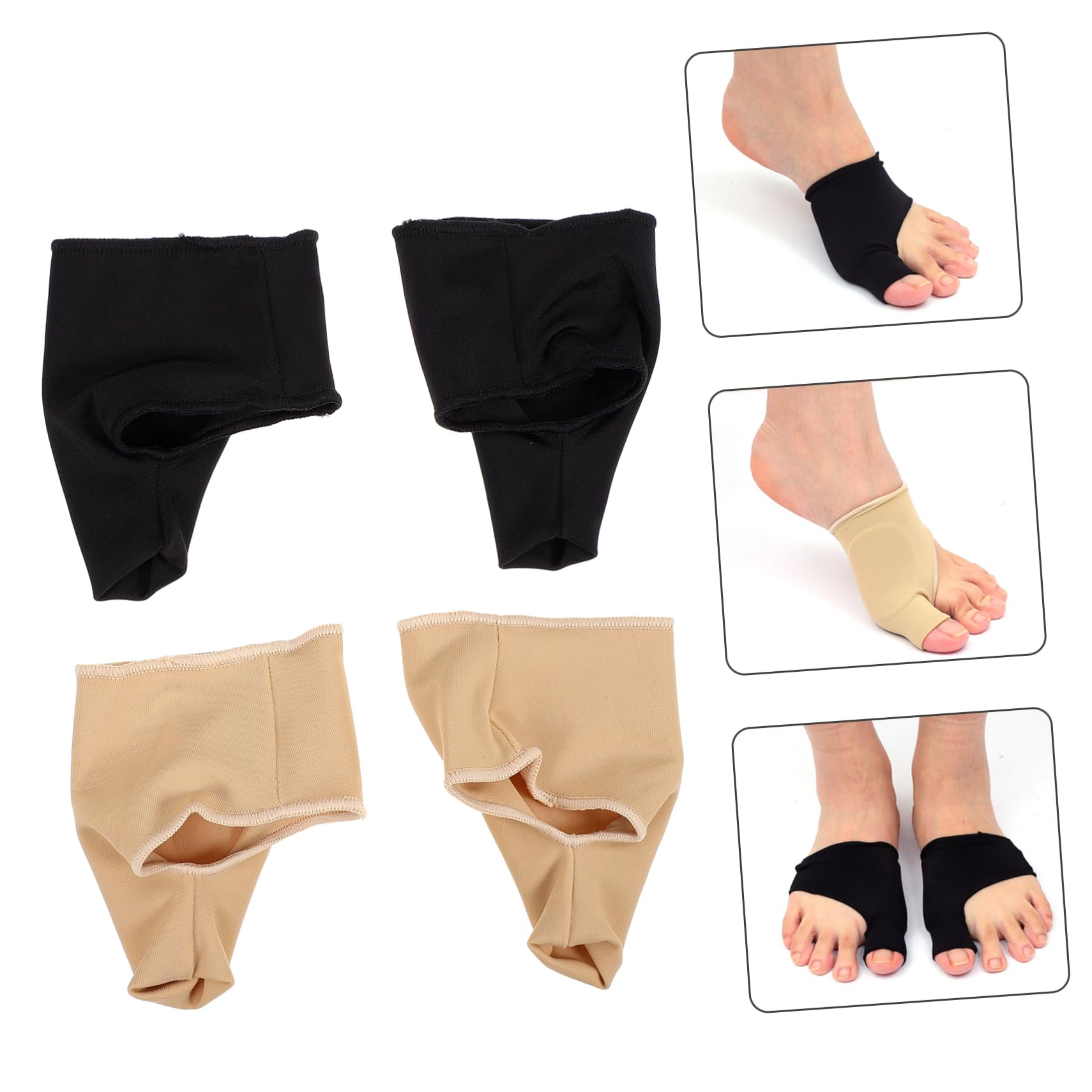 BESTYASH 2pairs Toe Adjuster Protective Cover Hallux Limitus for Men and Women Lightweight Breathable for Bunion Relief Healthy Material Skin Tone