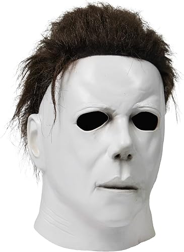 Miniatura 6 de CHEALLTHION TOYS Máscara de Halloween Michael Myers 1978 Halloween Cosplay látex máscaras de cabeza completa blanco