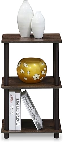 Vista 6 de FURINNO Turn-N-Tube 2 - Estantería espacial, nogalmarrón