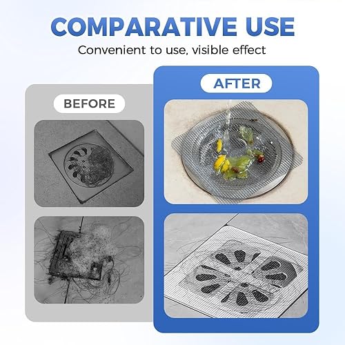 Miniatura 5 de Cubierta de drenaje de ducha desechable, actualización 2026 de 3.94 pulgadas, calcomanías cuadradas para drenaje de drenaje de piso para baño y