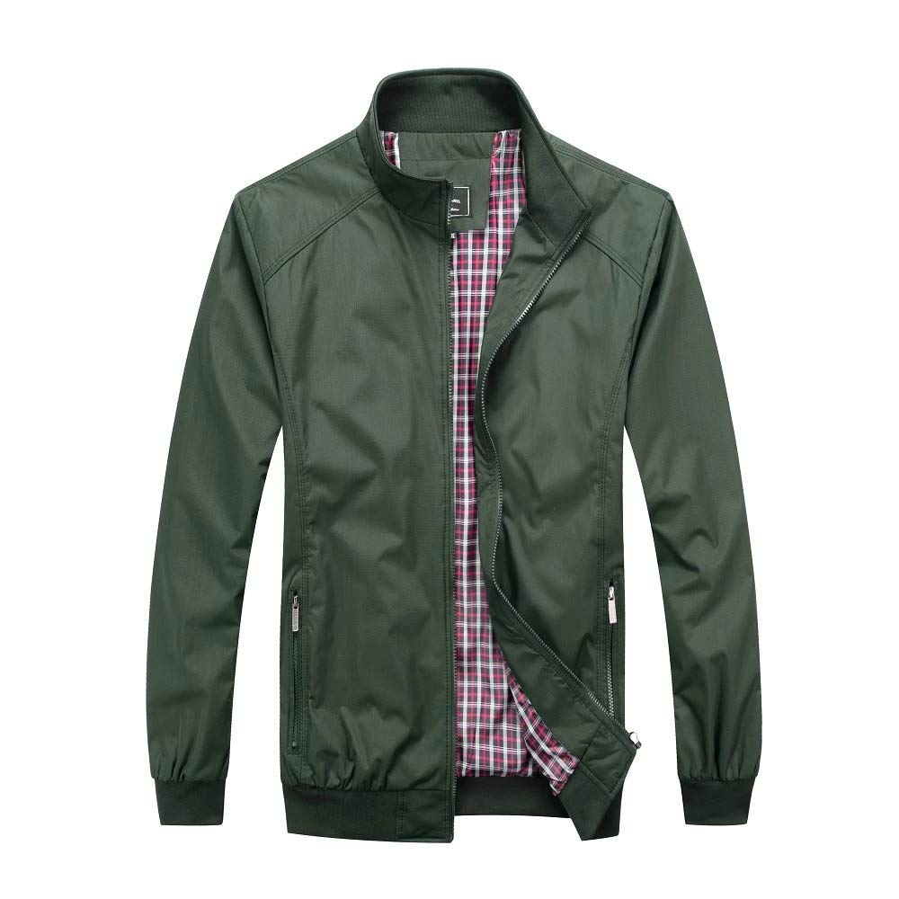 Harrington - Chaqueta bómber deportiva elegante e informal de peso medio para hombre