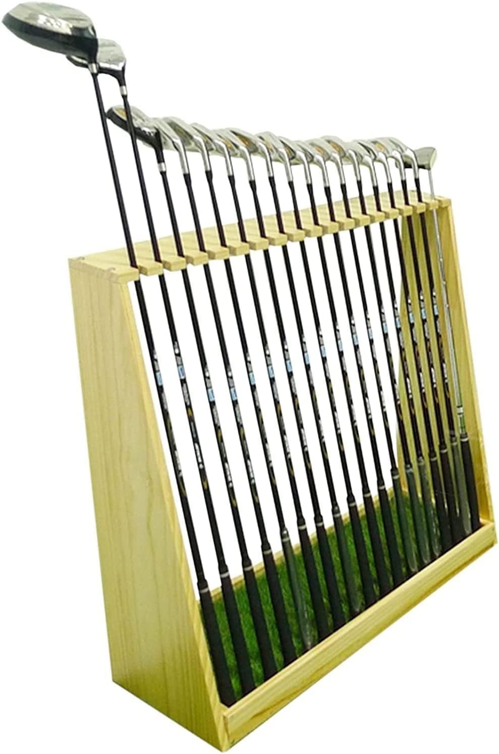 Wood Golf Club Organizers Display Stand Rack Shelf Golf Club Organizer, Golf Putter Rack Golf Club Stand Holder Equipment Storage 13/18 Putter Clubs