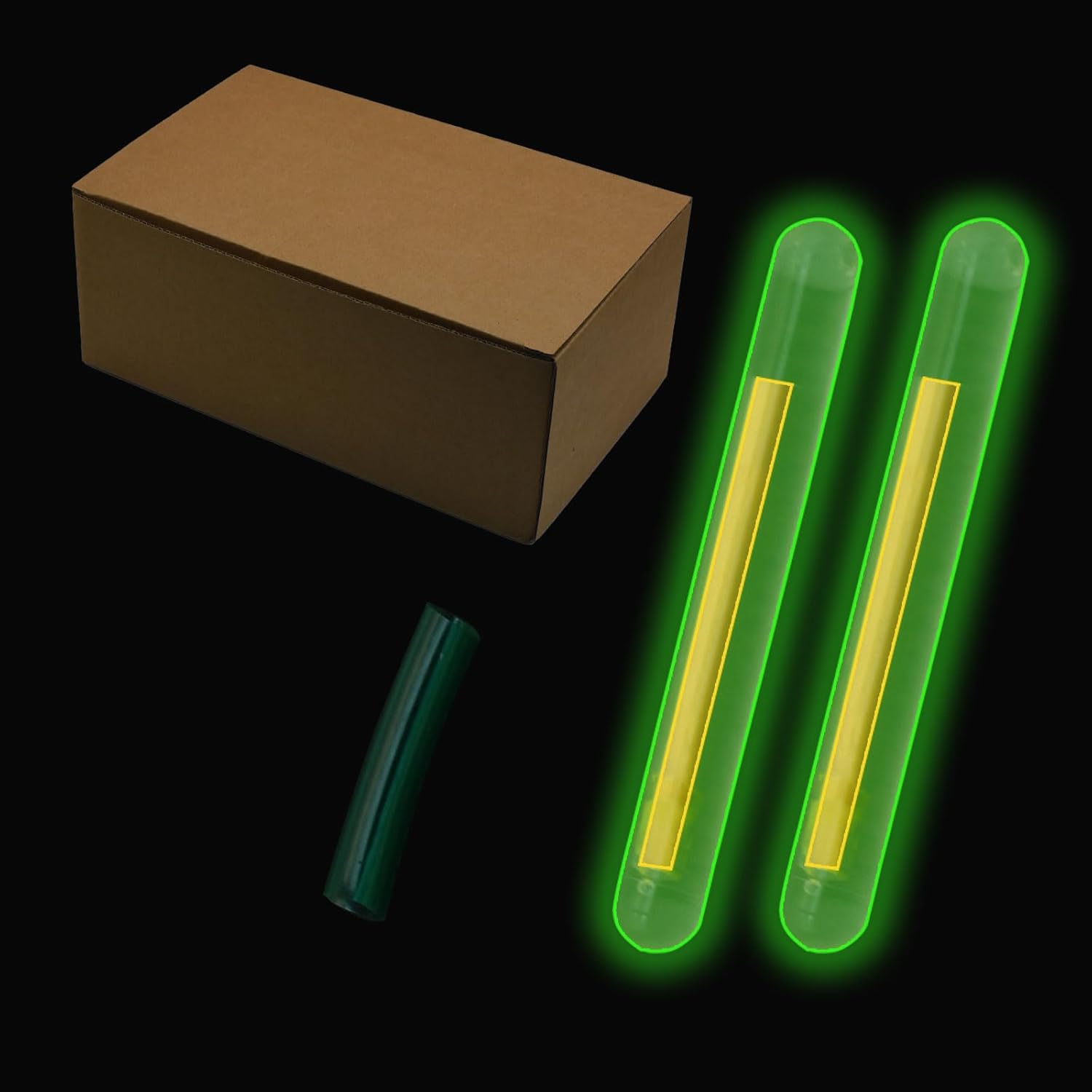 100pcs Fishing Glow Sticks Clip on Pole for Rod Tips and Slip Bobbers，Floats，Line，Underwater in Night/the Dark,1Inch 3.0mm×25mm，1.5Inch 4.5×39mm，2Inch 6.0×50mm，3Inch7.5×75mm