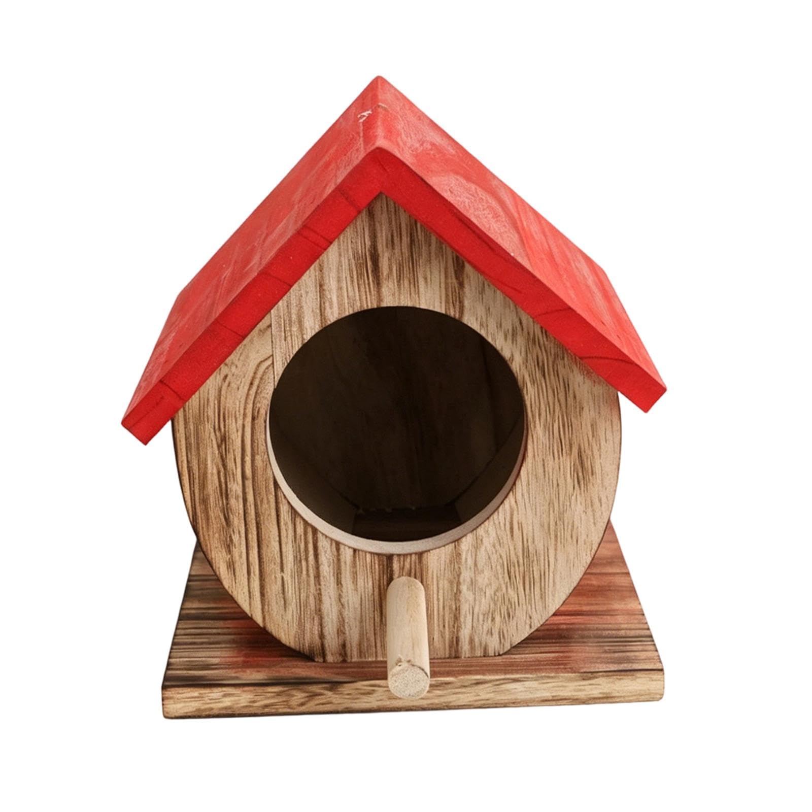 Casetta per Uccelli Realizzata in [Materiale], Casetta per Uccelli Portatile da Appendere, per Giardino, Terrazzo O Finestra, Rosso