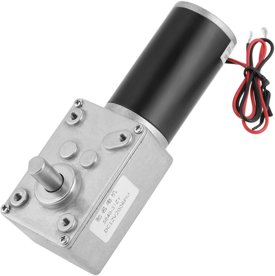 DC 12V 200RPM Turbo Gear Motor High Electric Micro Speed Reduction Geared Motor Turbine Geared Motor Reduction Geared Motor for 5840—31ZY Length 11.5cm / 4.53in
