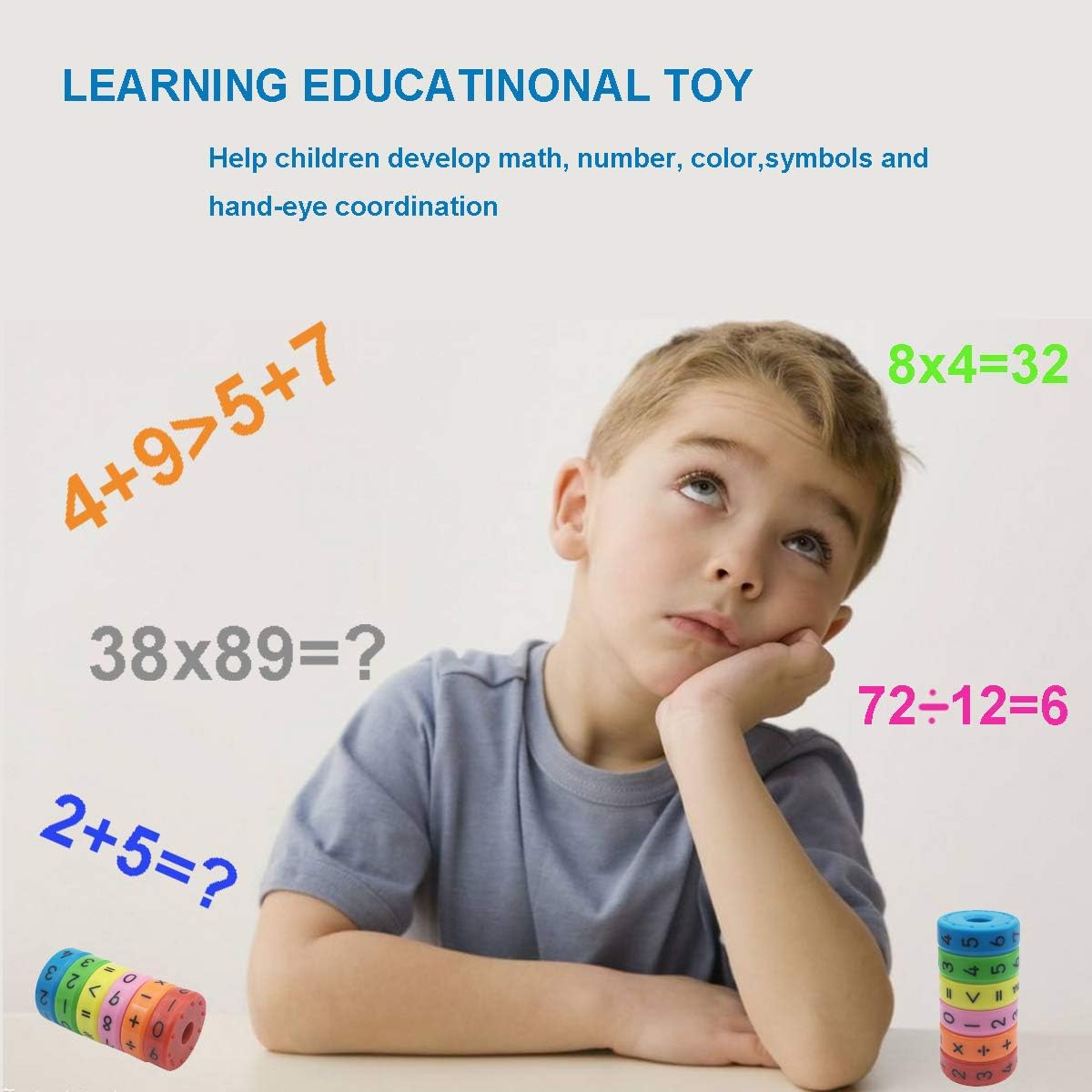 Buу 2 gеt 3 Magnetic Math Toy Numbers and Symbols Math Skills Colorful Fridge Magnets Educational Learning Blocks Game Toys for Kids, 2 Sets/12 Pieces