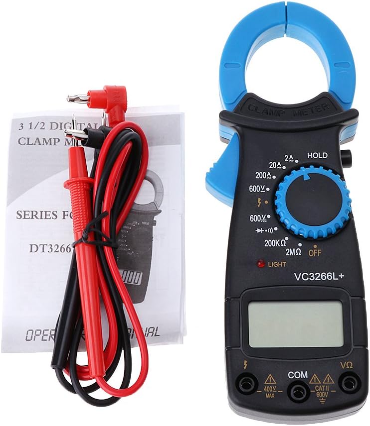 Digital Clamp Multimeter AC/DC Voltage Amp Ohm Electronic Tester Meter VC3266L+ by LIUXIA