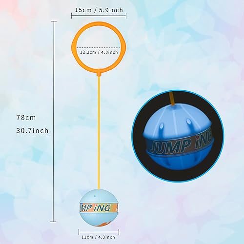 Miniatura 2 de Sepco 3 unidades de bolas de salto de tobillo iluminadas, juego deportivo que brilla en la oscuridad, anillo de salto para adultos, juguete de salto