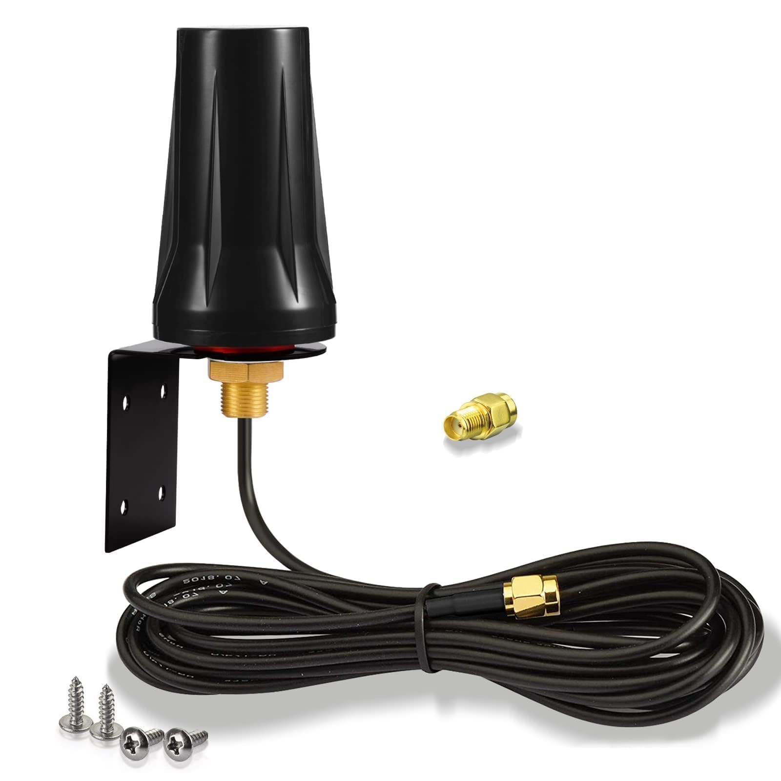 Bingfu Antenne 4G LTE Exterieur SMA Mâle Mimo 5dBi Omnidirectionnelle Étanche Imperméable 3m Câble pour 4G LTE 3G GSM Routeur Camera Chasse Caméra Sentier Moniteur d'Énergie