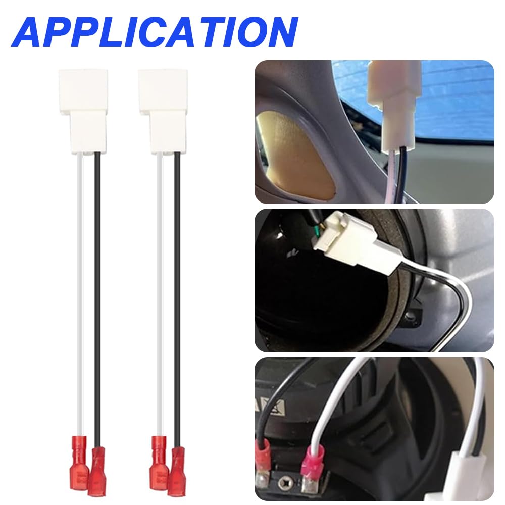 Xiatiaosann 72-8104 Adapter wiązki kabli głośnika, drut zastępczy do Camery, do Corolla, do Tacoma, głośniki przednich i tylnych drzwi samochodu (6 sztuk)