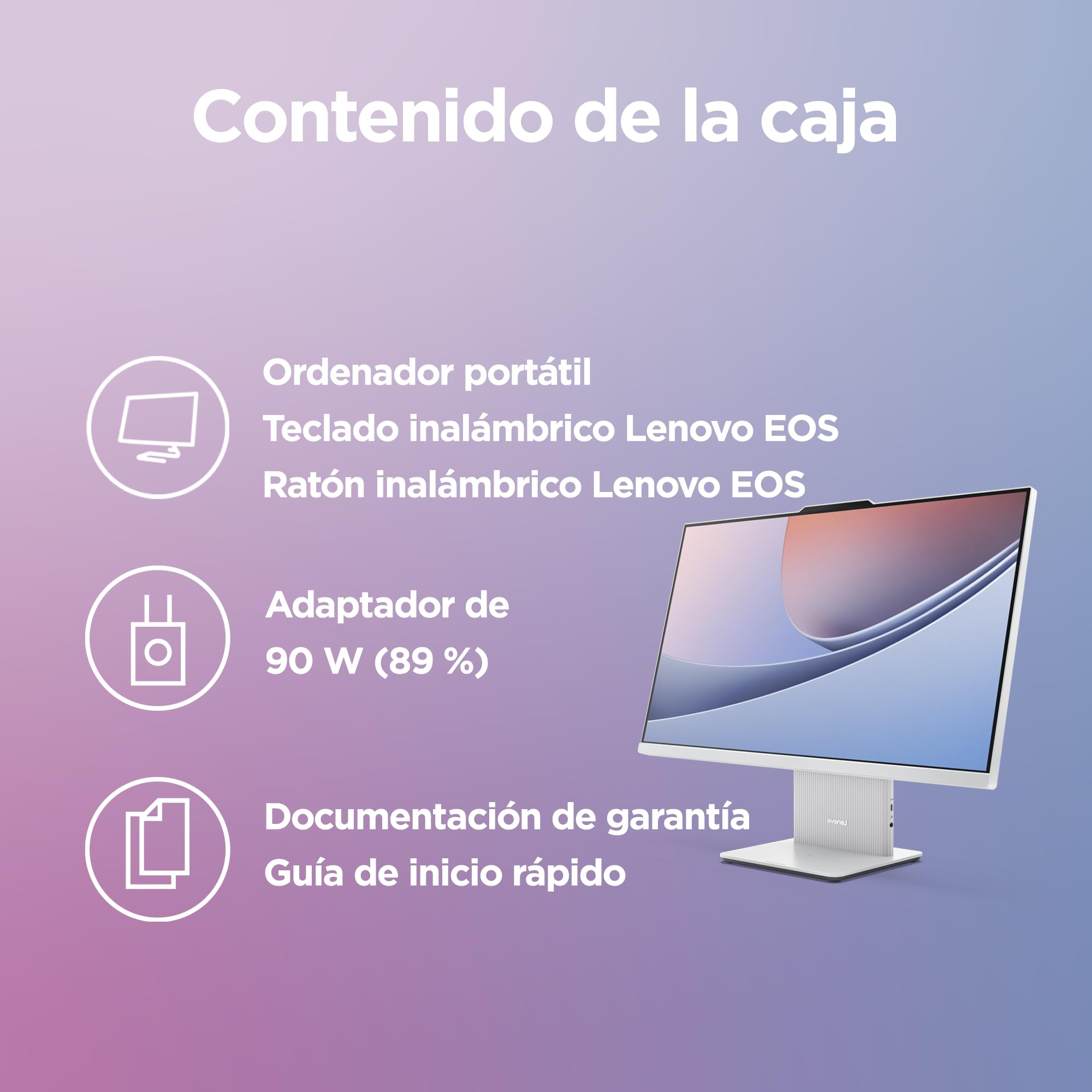 Lenovo IdeaCentre AIO i Gen 9 - Ordenador de Sobremesa 27" FHD (Intel Core i5-13420H, 16 GB RAM, 1 TB SSD, Intel UHD Graphics, Wi-Fi 6, Win11 Home) Incluye Teclado QWERTY Español y Ratón - Gris Nube