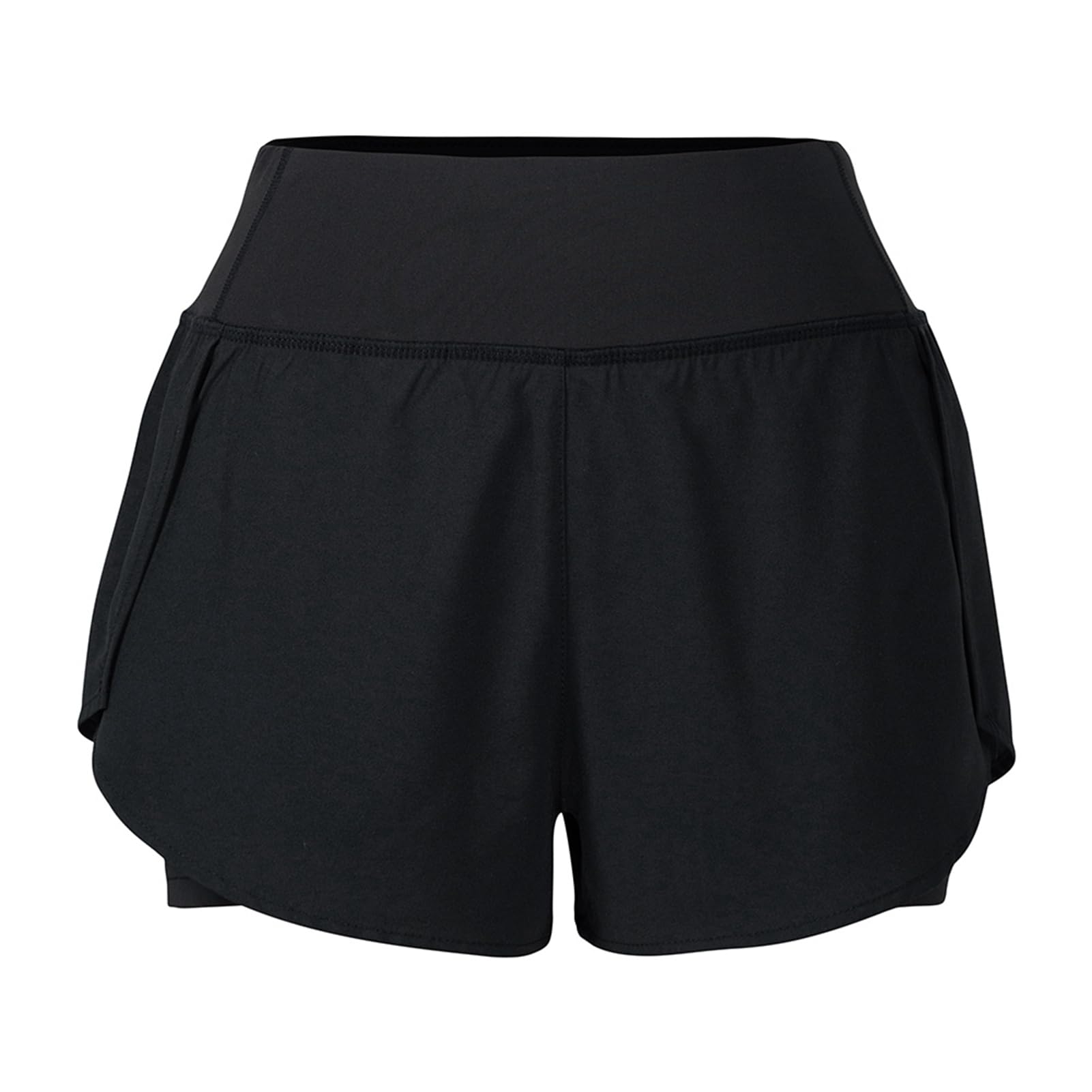 2 w 1 Kobiety Biegające Szorty z Szerokim Zasięgiem Kieszonkowym Warstwa Warstwy do Treningu Fitness Athletic Gym Homeswear, Sportowe Spodenki