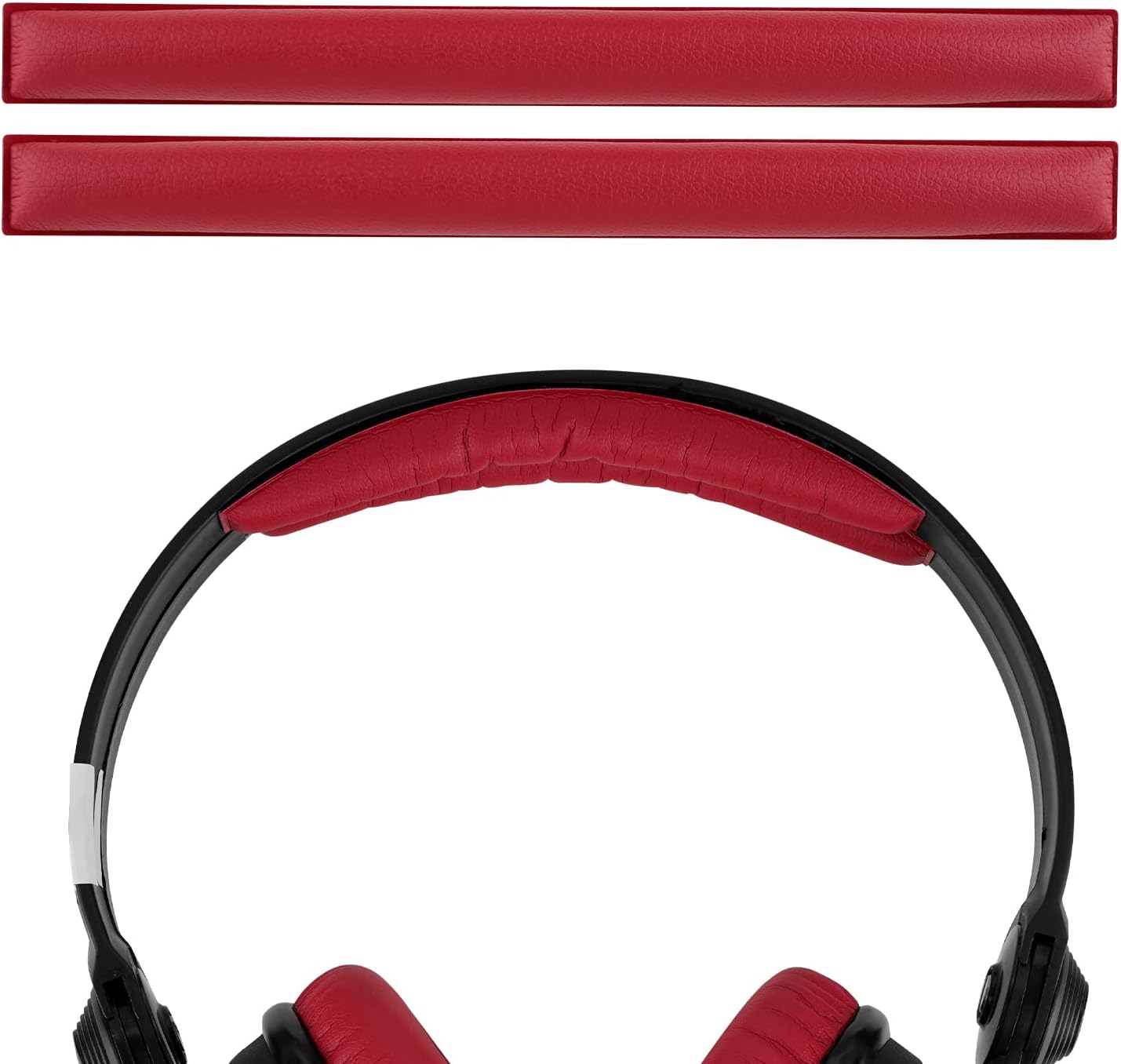 Headband Pad Compatible with Sennheiser HD 25/ 25II/ 25Plus/ 25-13/ 25SP/ 25Aluminium/ 25Special Edition Headphones, Replacement Band Repair Part (Red 2Pack)