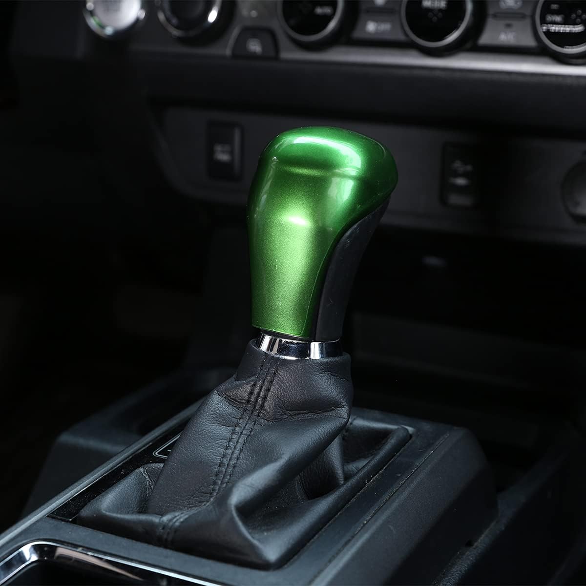 Car ABS Control Gear Shifter Knob Head Cover Protective molding Trim for Hilux Tacoma 2016-2023 Pudora 2017-2020 Land Cruiser 2015-2020 Highlander 2014-2017 Fortuer 2016-2022 Accessories (Green) image 5