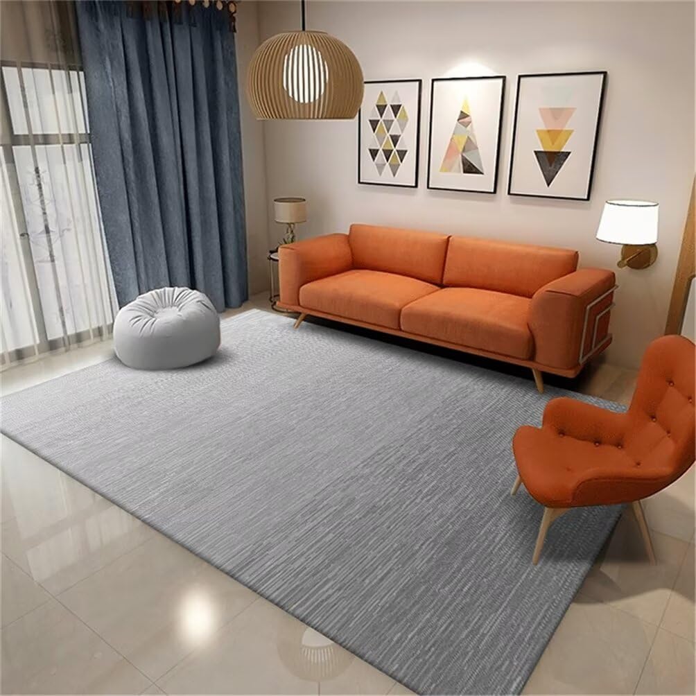 Tapis chambre enfant 100x160cm rectangulaire gris pour sol moderne et facile a laver