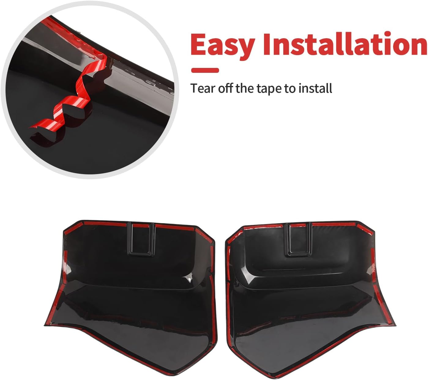 Tail Light Taillight Lamp Guard Cover Fit for 2022-2024 Ford Expedition Limited/King Ranch/Platinum Version Only,Rear Light Frame Exterior Accessories Kit (Smoked Black)