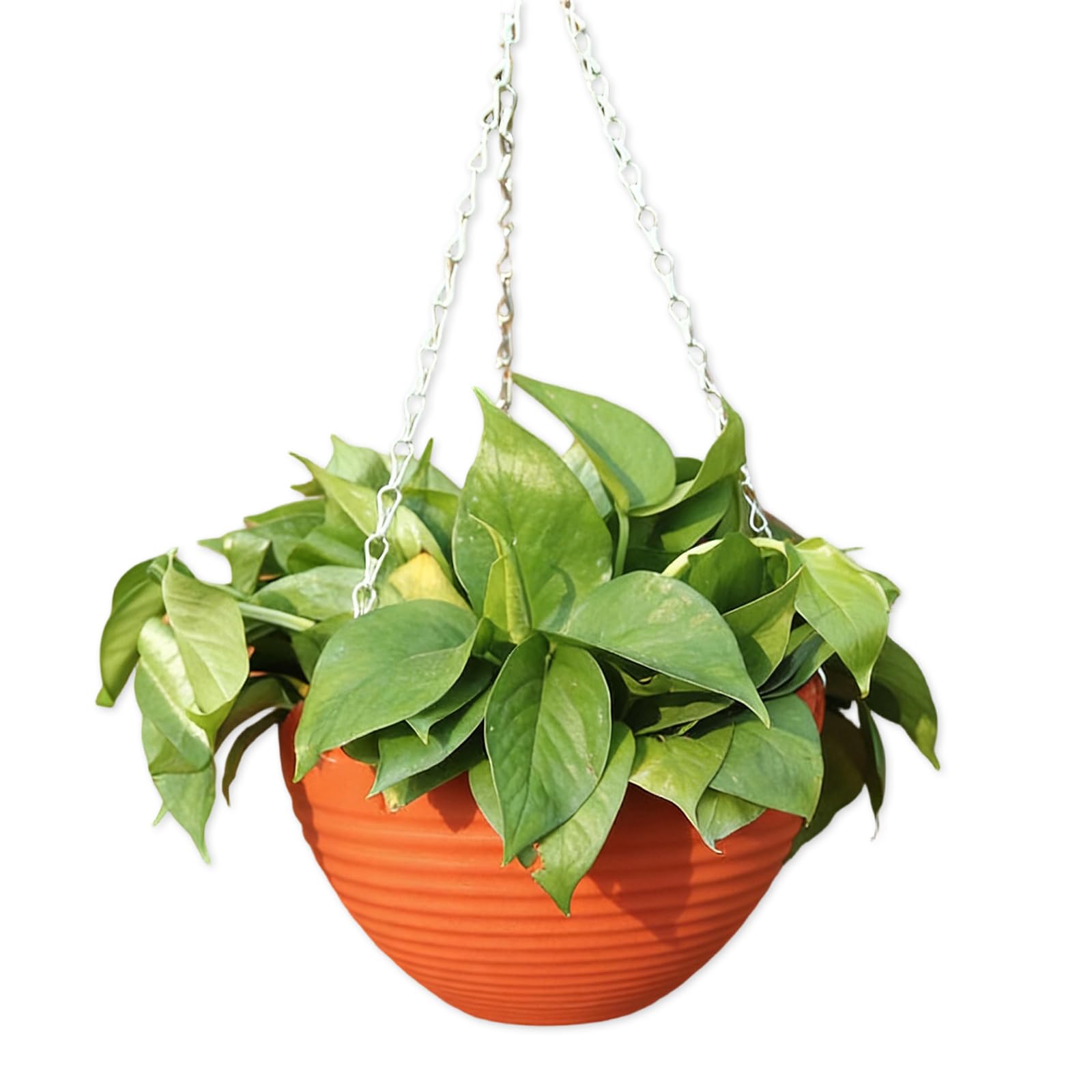 LUCKGONI Hydroponic Flower Container Imitation Resin Weaving Hanging Wall Flower Basket Garden Plant Planting Decoration