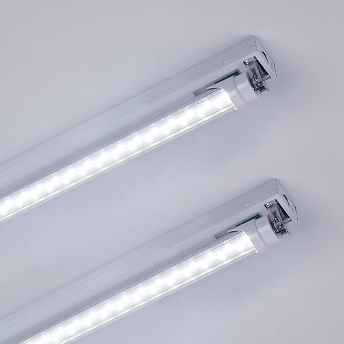Vista 18 de Barrina Bombillas LED de 8 pies, 44 W, 5500 lm 6500 K, superbrillantes, tubo de luces LED T8 T10 T12, luces LED FA8 de un solo pin, cubierta