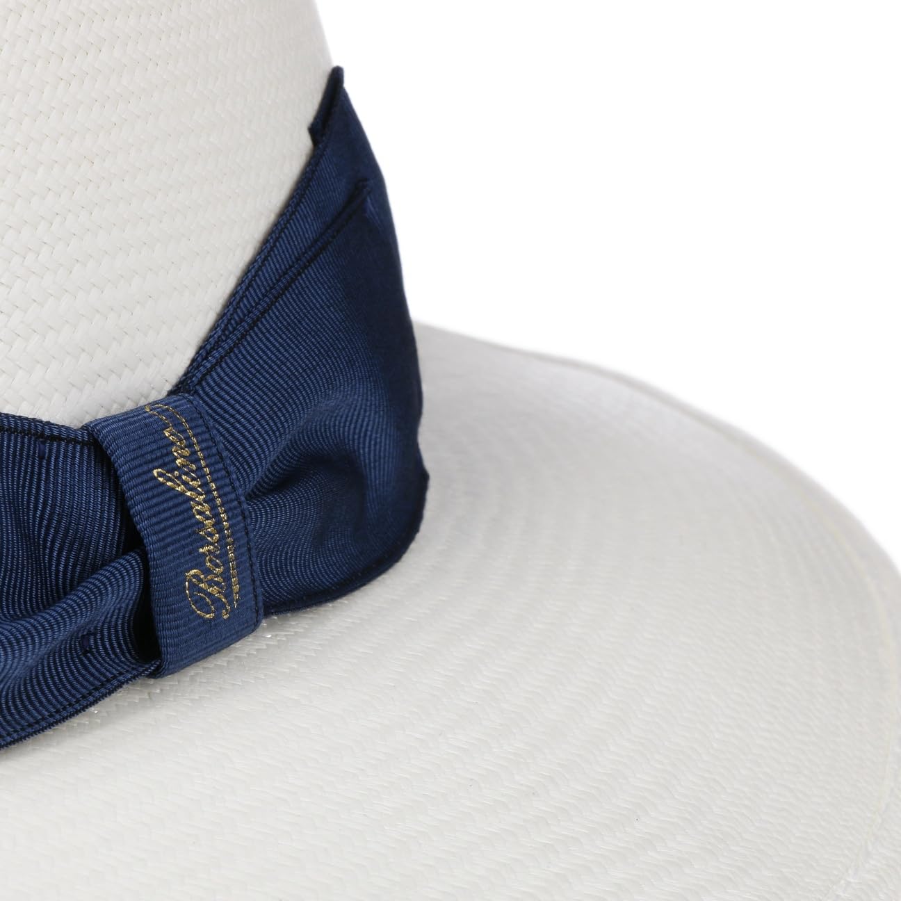 Borsalino Chapeau Panama Big Brim Femme/Homme - Made in Italy Paille de Bogart avec Ruban Gros Grain, Grain Printemps-ete Ete