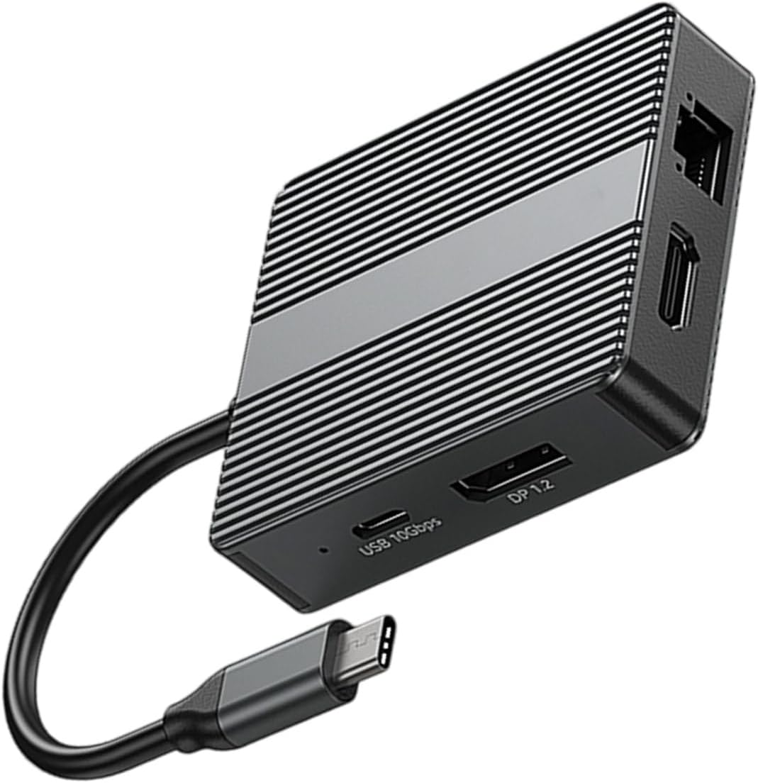 Estación de Acoplamiento USB C 4K 60Hz Hub USB 3.2 Carga Rápida Aluminio
