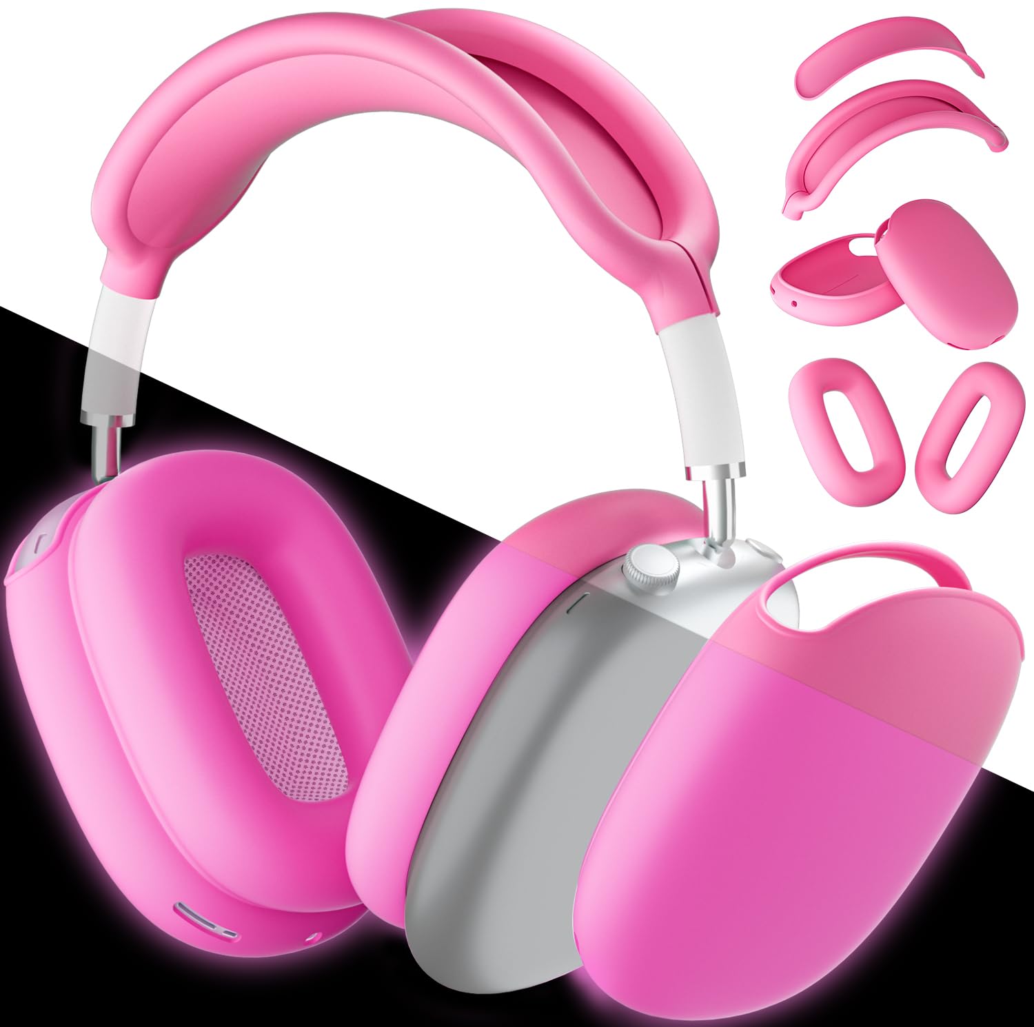 ATUAT for AirPods Max Headphones Case, Protective Silicone Case Cover Skin Accessories Anti-Scratch for Women Men for Apple AirPods Max 2024/2020 (