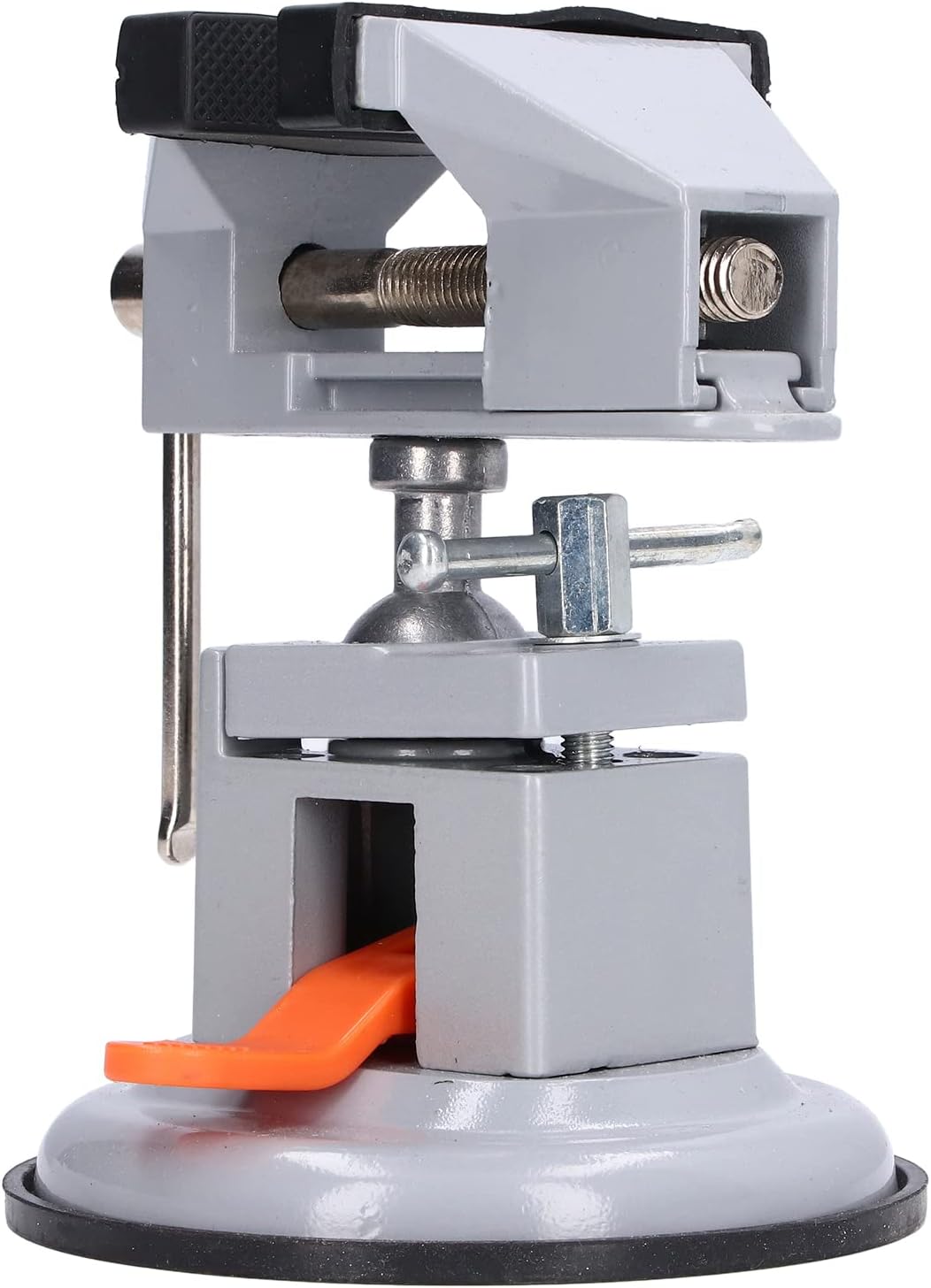 Mini Pew Vise with 360 Degree Universal Rotating Clamp and Suction Cup Base for DIY Crafts, Jewelry Carving, Model Making, and Electronic Repairs