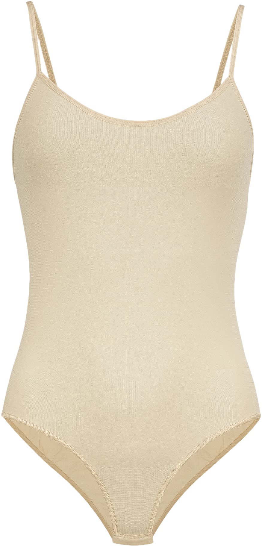 UnsichtBra Pack de 2 Body Mujer Microfibra | Body Ajustado con Tirantes Finos Tipo Spaghetti – Confort Ligero y versátil – Negro/Blanco/Piel