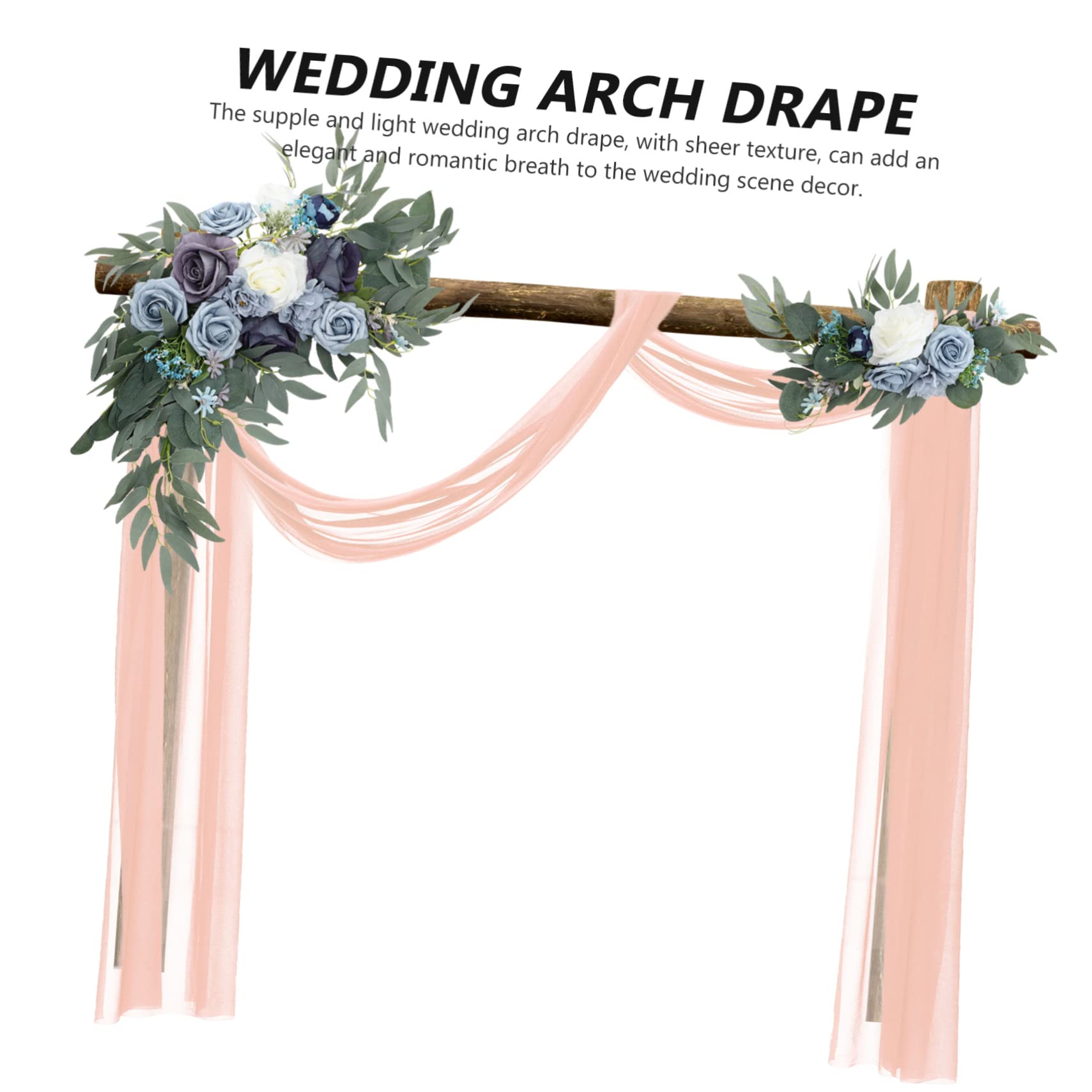 Alipis 5st Hintergrundschleier Im Freien Deckenvorhänge Für Partys Bogen Kulisse Hochzeitsvorhänge Reine Kulisse Künstlicher Blumenschmuck Outdoor-Stoff Vorhangdekoration Schönheitsgarn