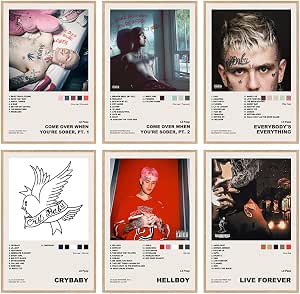 Amazon.com: DATOZA Rapper lil peep poster music album cover poster ...