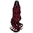 FELENDY Ponytail Extension Claw 18 20 Curly Wavy Straight Clip in Hairpiece One Piece A Jaw Long Pony Tails for Women Wine Red
