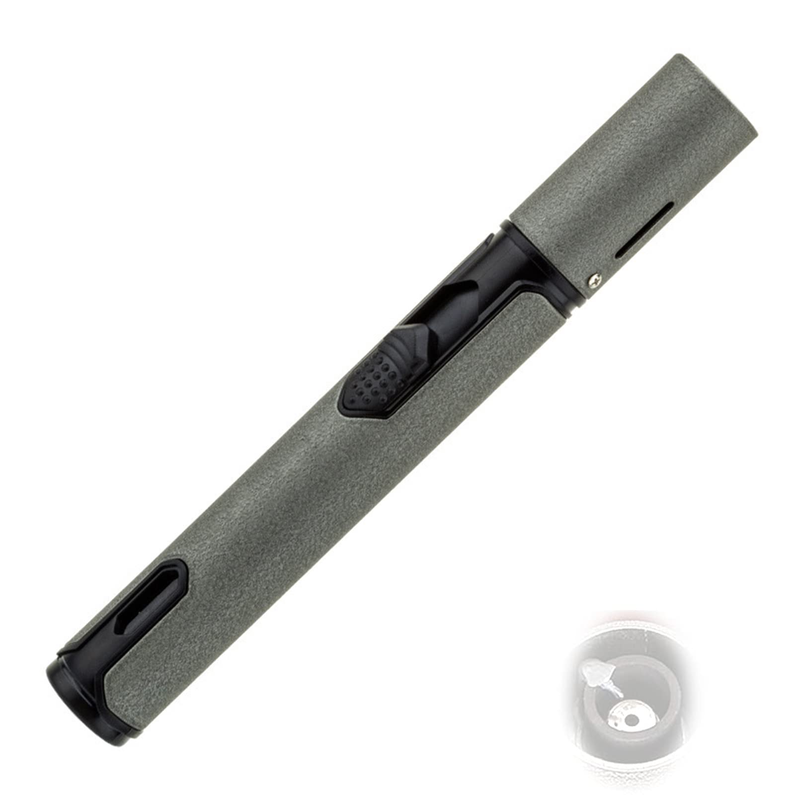 Métal Butane Gaz Long Briquet Portable Coupe-Vent Réglable Réservoir Transparent Briquet Simple Jet Flamme Torche Cigare Accessoires pour Hommes