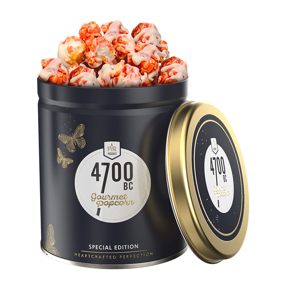 4700BC Gourmet Popcorn, Cranberry White Chocolate, Tin, 150g