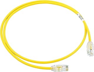 Ethernet Cables/Network Cables Cat 6A UTP Cable 28AWG Patch Cord UTP28X3MYL TX6A-28U/UTP 6a, Yellow, 3 Meter