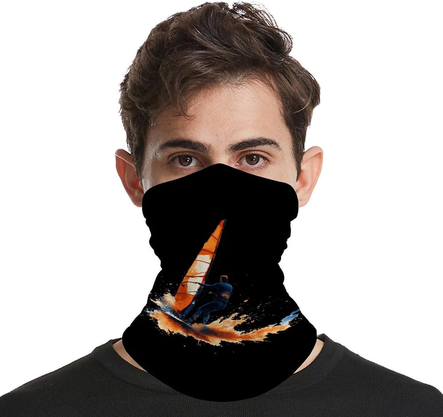 Windsurfing Windsurfer Splashing Neck Gaiter Windproof Face Mask Bandanas for Men Women Cold Weather Scarf