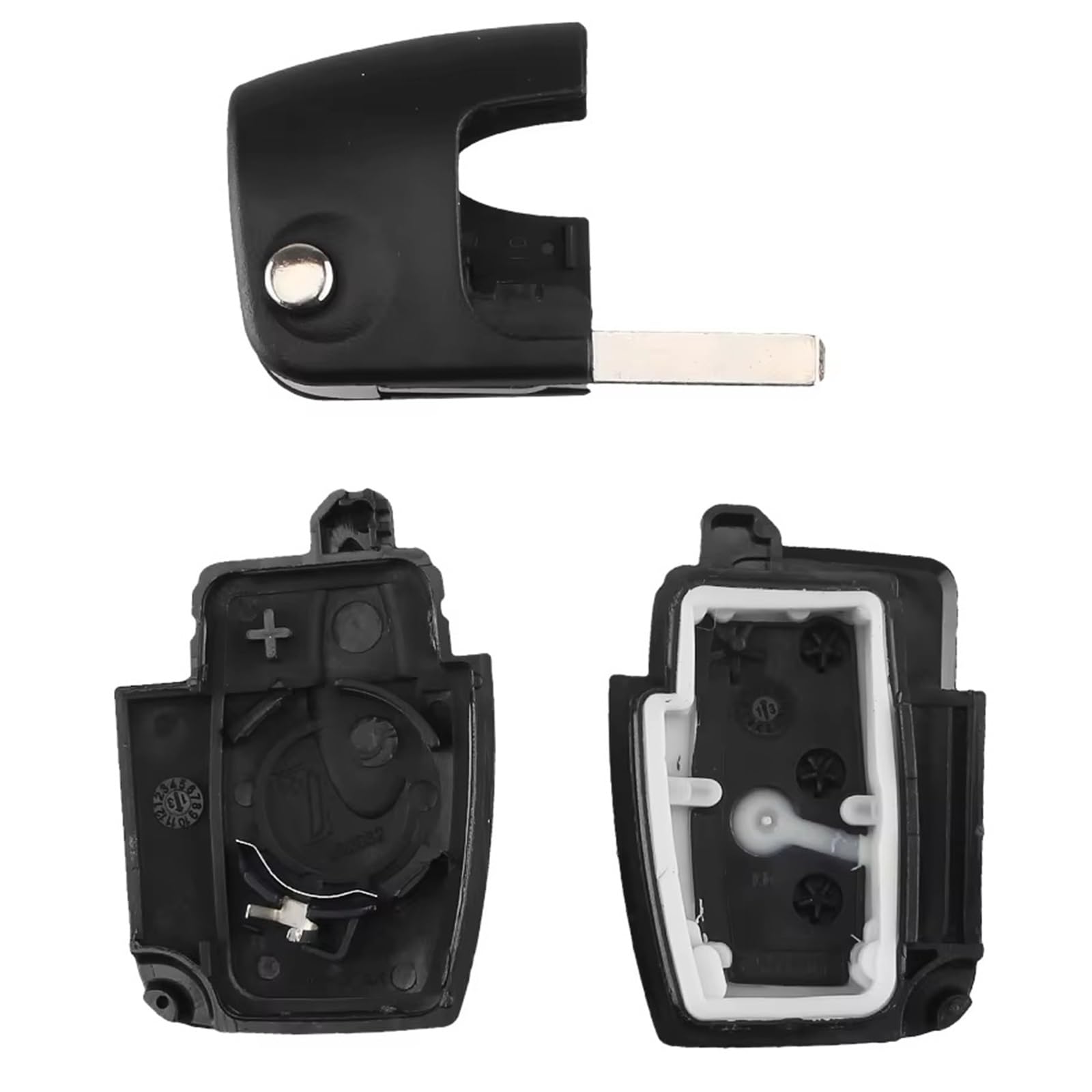 Carcasa Llave Coche Para Ford Para S-Max Para Galaxy 2006–2010 3 Botones Carcasa De Mando A Distancia Coche