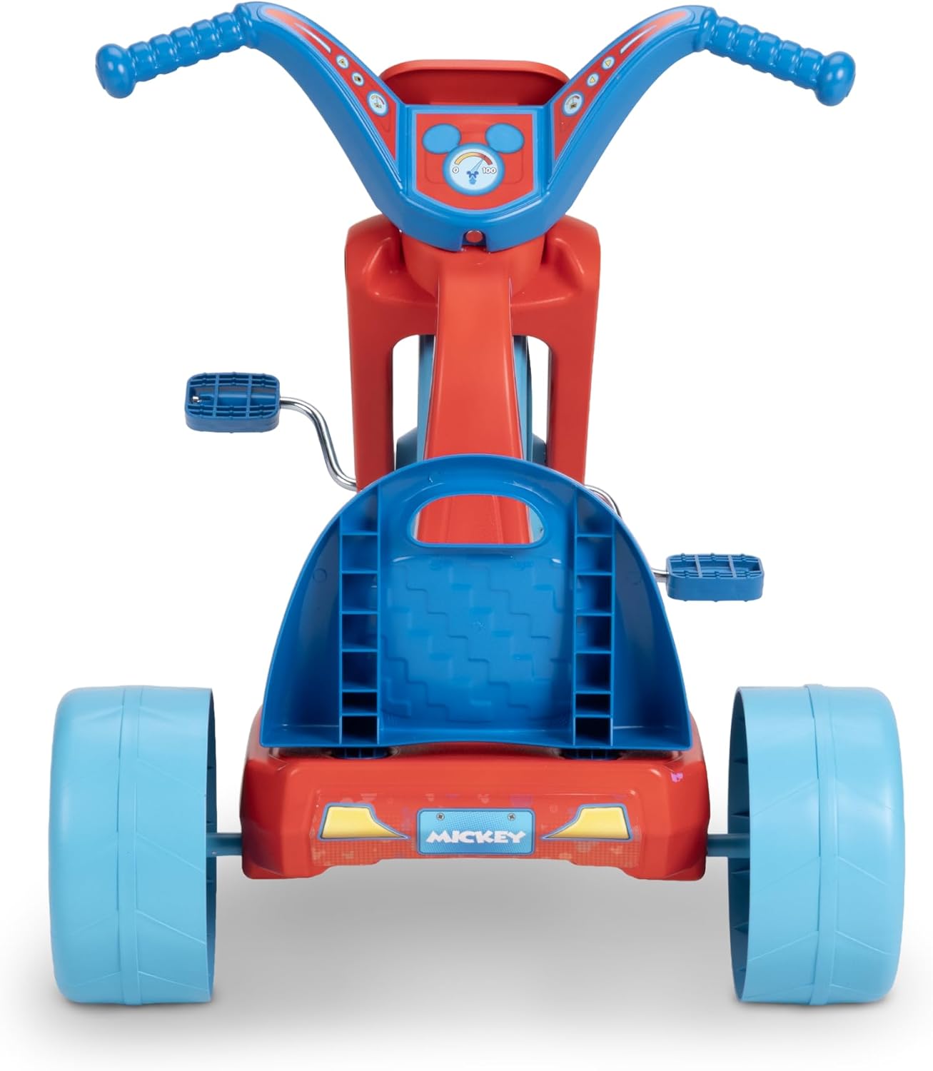 Mickey Mouse Ride-On 15" Fly Wheels Cruiser Tricycle Bike, Trike Has Built-in Light on Both Sides of Big Wheel, Ages 3-7, for Kids 41”-44” Tall - 70 lbs. Weight Limit