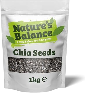 Nature's Balance Chia Seeds 1kg | Raw Black Chia Seeds | Source of Omega...
