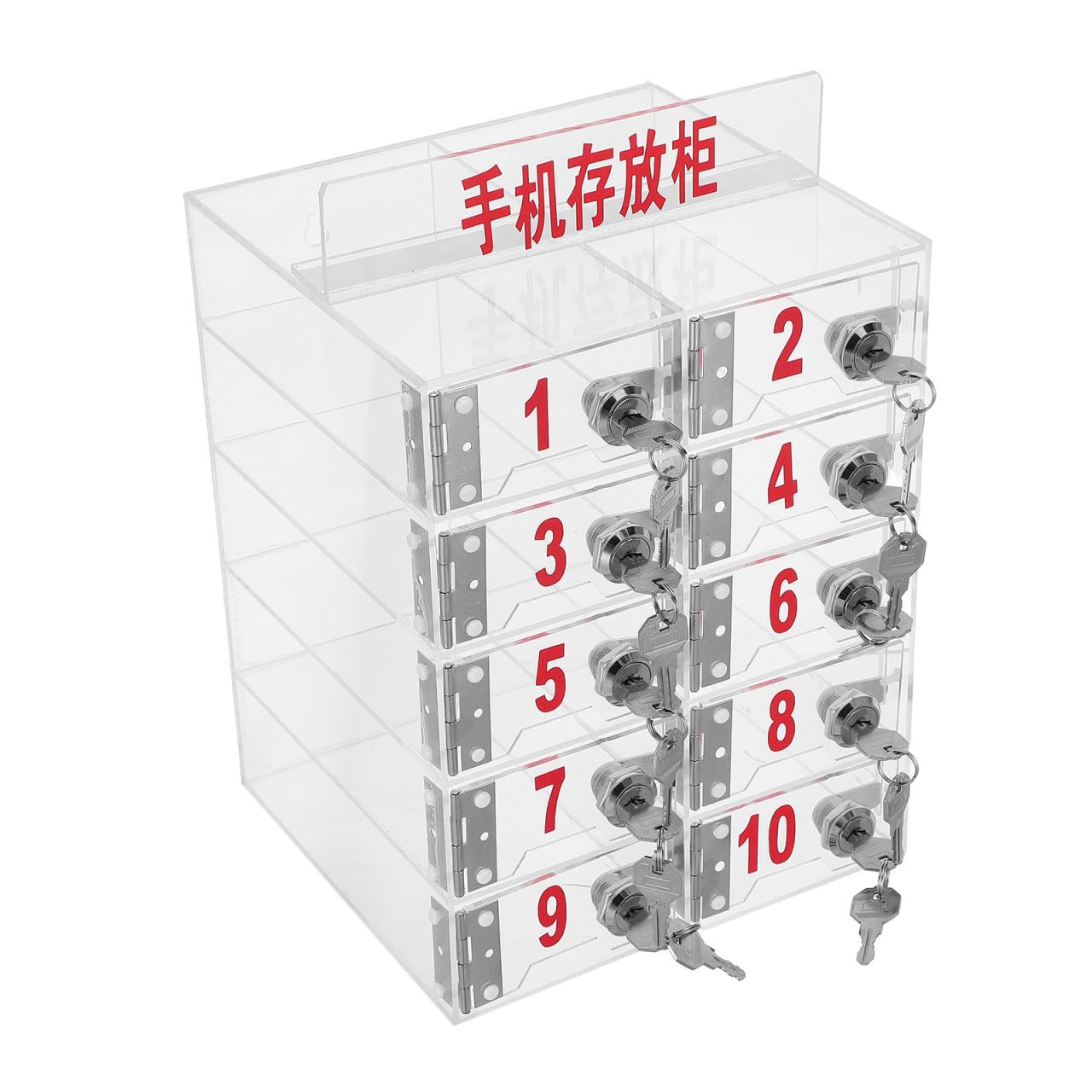 Caja de almacenamiento para dispositivos móviles con 10 compartimentos de oficina