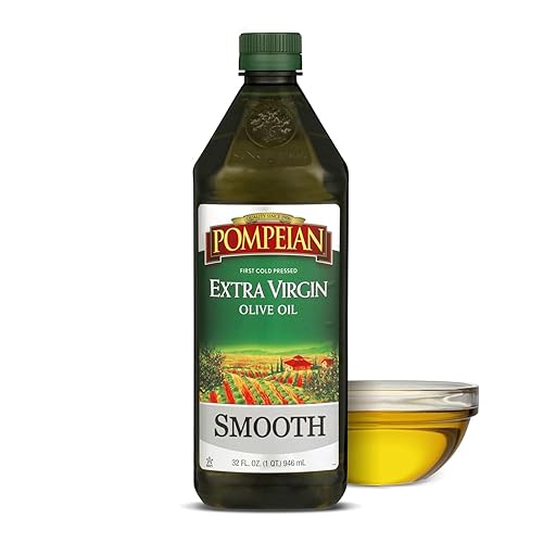 Pompeian - Aceite de oliva extravirgen, de primera presión en frío, sabor suave y delicado, perfecto para saltear, naturalmente libre de gluten,