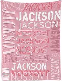 Custom Baby Blanket with Name, Personalized Baby Blanket,Personalized Blankets with Name Customized Baby Blankets for Girls Boys Adults Blankets Christmas Birthday Mothers Fathers Valentines Day Gift
