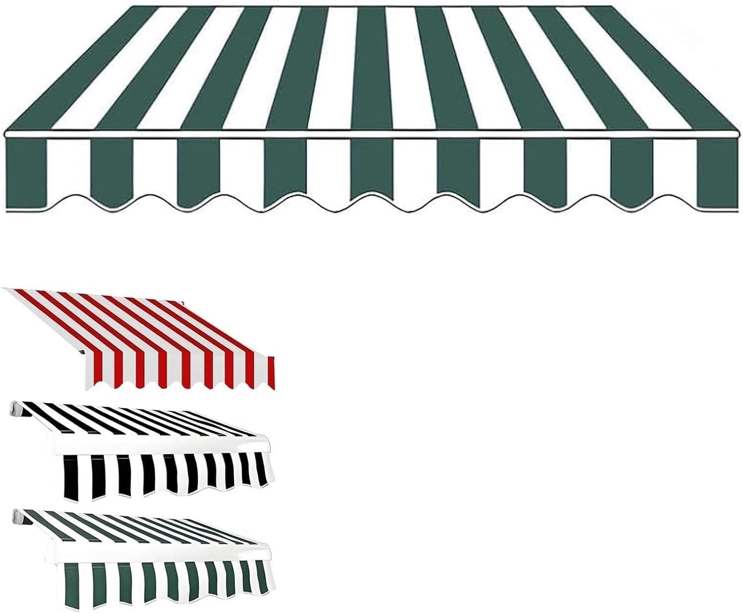 CZYZMDD Retractable Manual Awning for Patio & Garden Waterproof UV-Resistant Outdoor Canopy Perfect Sunshade Shelter Ideal Backyard Spaces